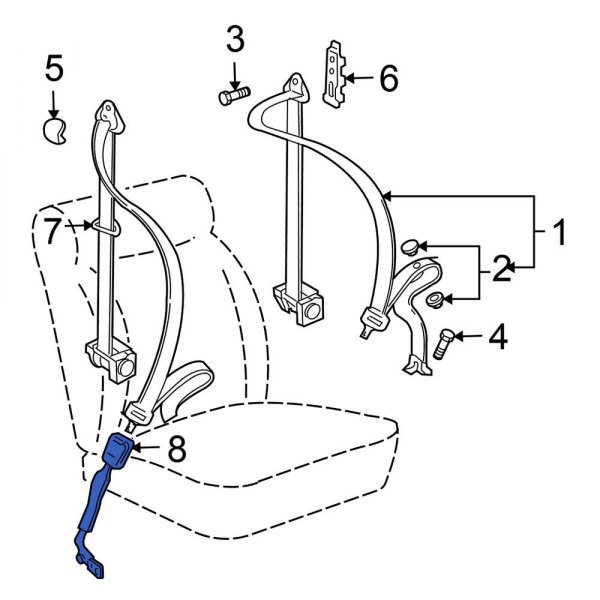 Seat Belt Receptacle