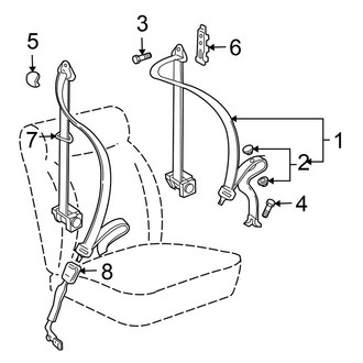 Volkswagen OE - Restraint Systems - Front Seat Belts (GL / GLI / GLS / GLX / TDI Sedan)