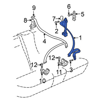 Volkswagen OE - Front Left Seat Belt Lap and Shoulder Belt
