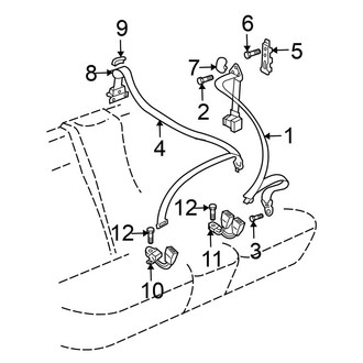 Volkswagen OE - Restraint Systems - Rear Seat Belts (GL / GLI / GLS / GLX / TDI Sedan)