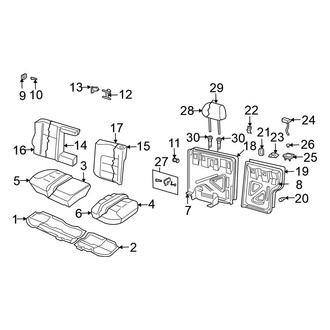 Volkswagen OE - Seats & Tracks - Rear Seat Components (GL / GLS / GLX / TDI Wagon)