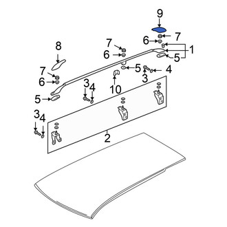 Volkswagen OE - Rear Left Roof Rack Cover