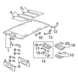 Volkswagen OE - Roof - Interior Trim (GL / GLS / GLX / TDI)