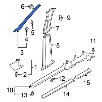 Volkswagen OE - Right Body A-Pillar Trim Panel