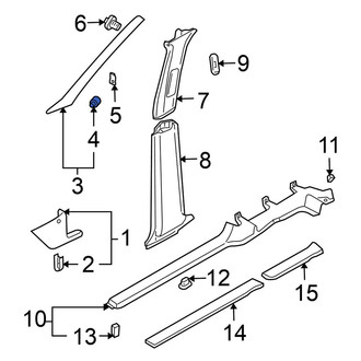 Volkswagen OE - Lower Liftgate Trim Panel Clip