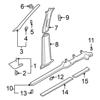 Volkswagen OE - Pillars, Rocker & Floor - Interior Trim (GL / GLI / GLS / GLX / TDI Sedan)