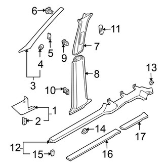 Volkswagen OE - Pillars, Rocker & Floor - Interior Trim (GL / GLS / GLX / TDI Wagon)