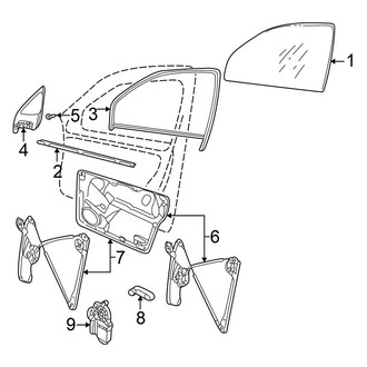 Volkswagen OE - Front Door - Glass & Hardware (GL / GLI / GLS / GLX / TDI)