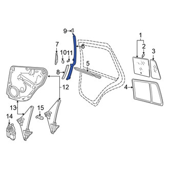 Volkswagen OE - Rear Right Window Channel