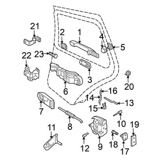 Volkswagen OE - Rear Door - Lock & Hardware (GL / GLI / GLS / GLX / TDI Sedan)