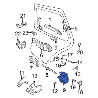 Volkswagen OE - Rear Right Door Latch Assembly
