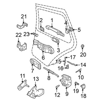 Volkswagen OE - Rear Door - Lock & Hardware (GL / GLS / GLX / TDI Wagon)
