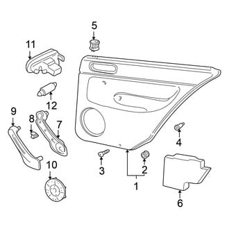Volkswagen OE - Rear Door - Interior Trim (GL / GLI / GLS / GLX / TDI Sedan)