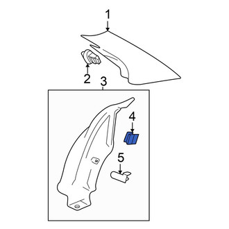 Volkswagen OE - Lower Body C-Pillar Trim Panel Clip