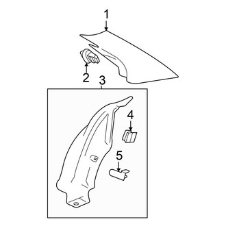 Volkswagen OE - Quarter Panel - Interior Trim (GL / GLI / GLS / GLX / TDI Sedan)