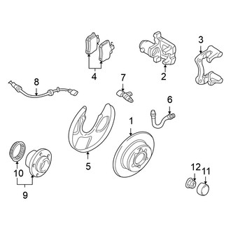Volkswagen OE - Rear Suspension - Brake Components