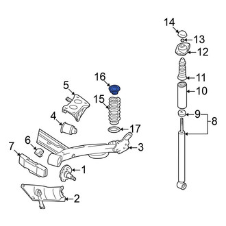 Volkswagen OE - Rear Upper Coil Spring Insulator