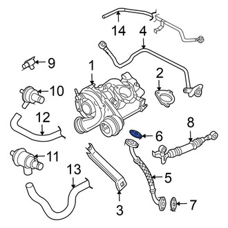 Volkswagen OE - Turbocharger Oil Line O-Ring