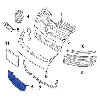 Volkswagen OE - Front Left Lower Grille
