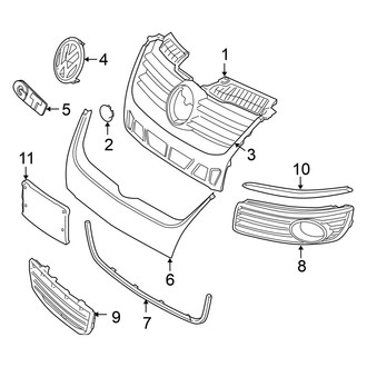 Volkswagen OE - Front Bumper & Grille - Grille & Components (S / SE / SEL / Wolfsburg Edition)
