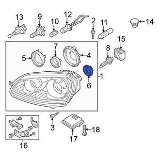 Volkswagen OE - Front Outer Headlight Retaining Ring
