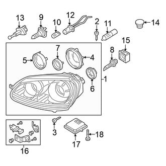 Volkswagen OE - Front Lamps - Headlamp Components (With HID), (Sedan)