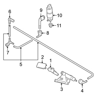 Volkswagen OE - Front Lamps - Washer Components (Sedan)