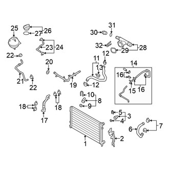 Volkswagen OE - Cooling - Radiator & Components (Sedan)