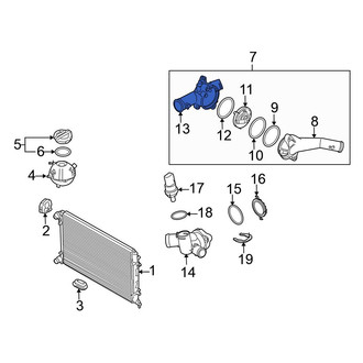 Volkswagen OE - Upper Engine Coolant Thermostat Housing