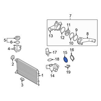 Volkswagen OE - Engine Coolant Outlet Gasket
