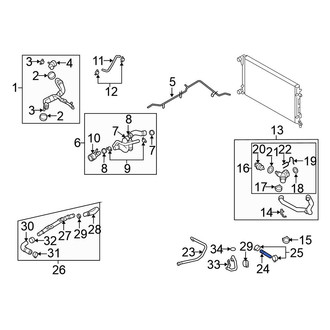 Volkswagen OE - Upper Radiator Coolant Hose