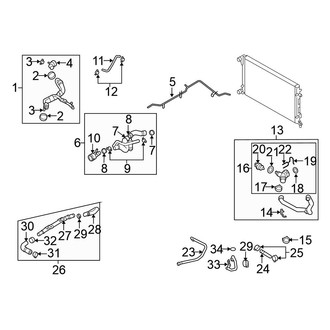 Volkswagen OE - Cooling - Hoses & Lines (Sedan Automatic Tr)