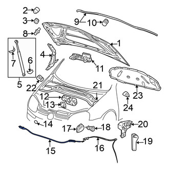 Volkswagen OE - Front Hood Release Cable