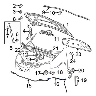 Volkswagen OE - Rear Hood Release Cable