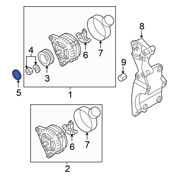 Volkswagen OE 07K145291 Alternator Pulley Cap