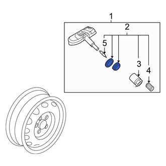 Volkswagen OE - Tire Pressure Monitoring System (TPMS) Sensor Service Kit