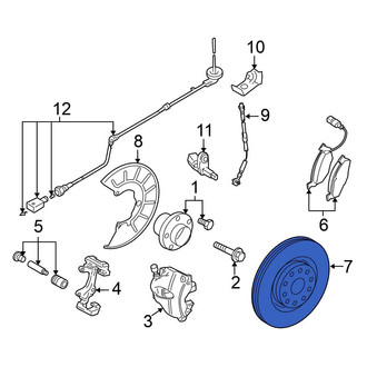 Volkswagen OE - Front Disc Brake Rotor