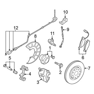 Volkswagen OE - Front Suspension - Brake Components (Sedan A5 Body Code)