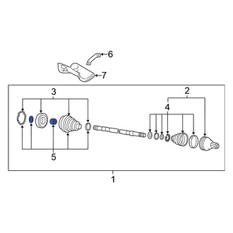 Volkswagen OE - Front Right Inner CV Joint Boot Kit