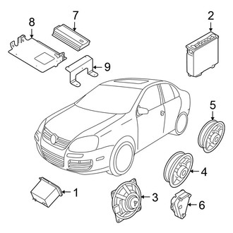 Volkswagen OE - Instrument Panel - Sound System (Sedan)