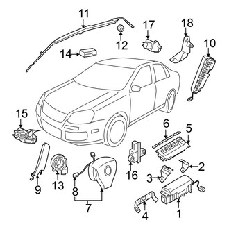 Volkswagen OE - Restraint Systems - Air Bag Components (S / SE / SEL / TDI / TDI Cup Edition / Wolfsburg Edition Sedan)