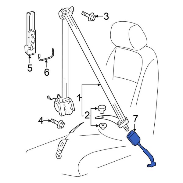 Seat Belt Receptacle