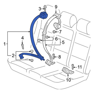 Volkswagen OE - Front Left Seat Belt Lap and Shoulder Belt