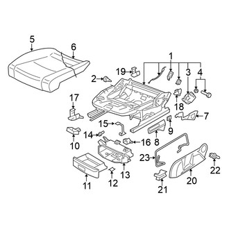 Volkswagen OE - Seats & Tracks - Front Seat Components (Manual Seat, Seat Cushion Components), (Comfortline / Highline / S / SE / SEL / TDI / Trendline Wagon)