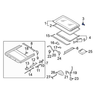 Volkswagen OE - Sunroof Glass Bolt