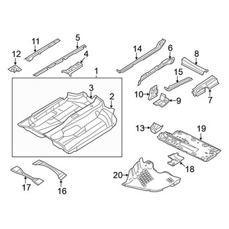 Volkswagen OE - Pillars, Rocker & Floor - Floor & Rails (4 Doors Wagon)