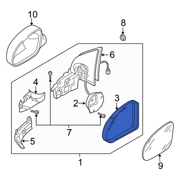 Door Mirror Trim Ring