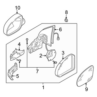 Volkswagen OE - Front Door - Outside Mirrors (2.5 / GLI / TDI)