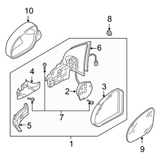 Volkswagen OE - Front Door - Outside Mirrors (4 Doors Wagon)