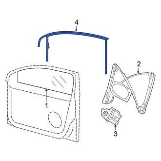 Volkswagen OE - Rear Left Window Channel